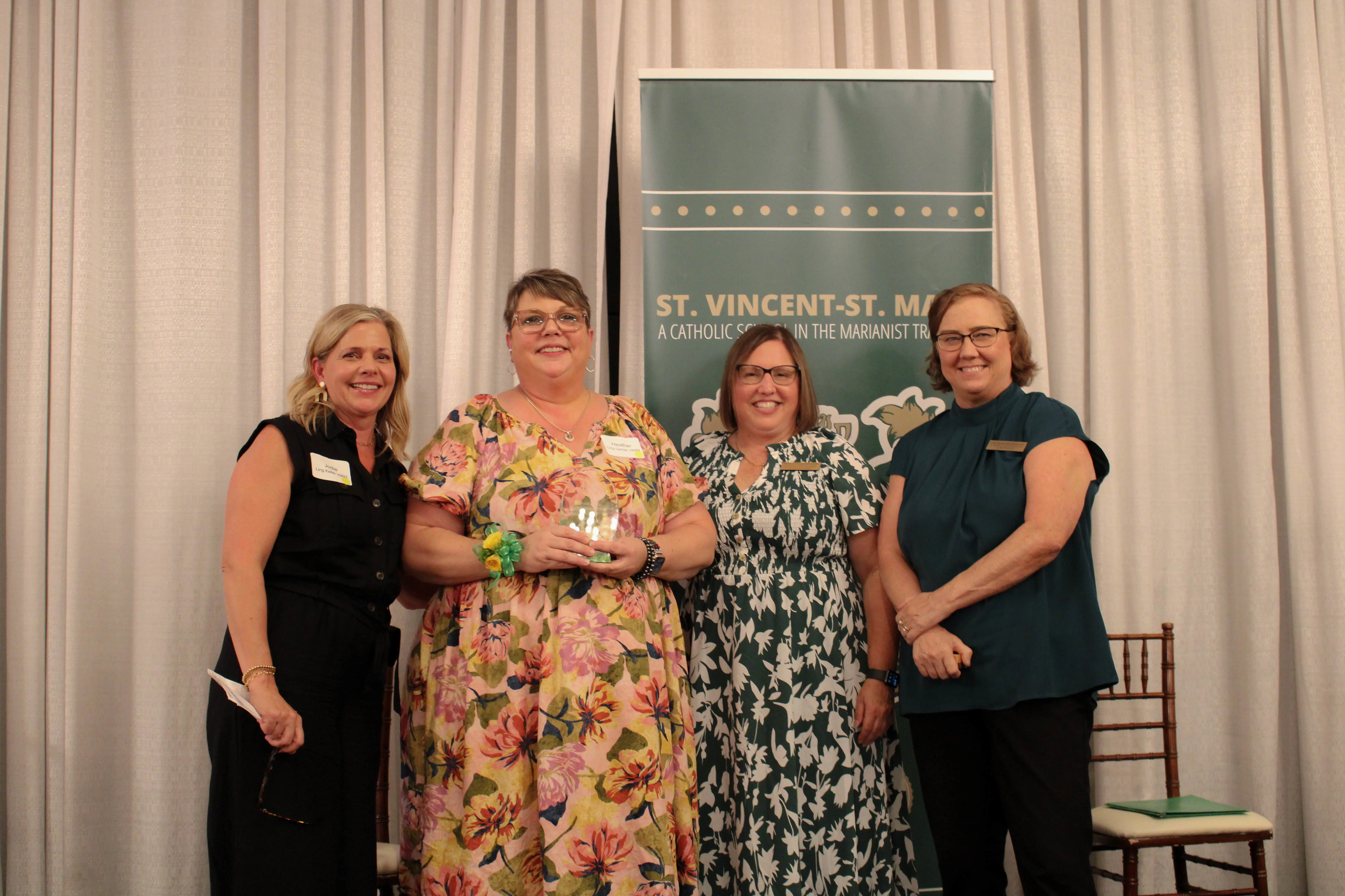 Recipients of the Marian Medal of Peace & Justice at an awards events at STVM.