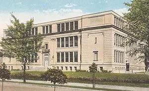 Historic photograph of St. Mary High School, founded in 1897.