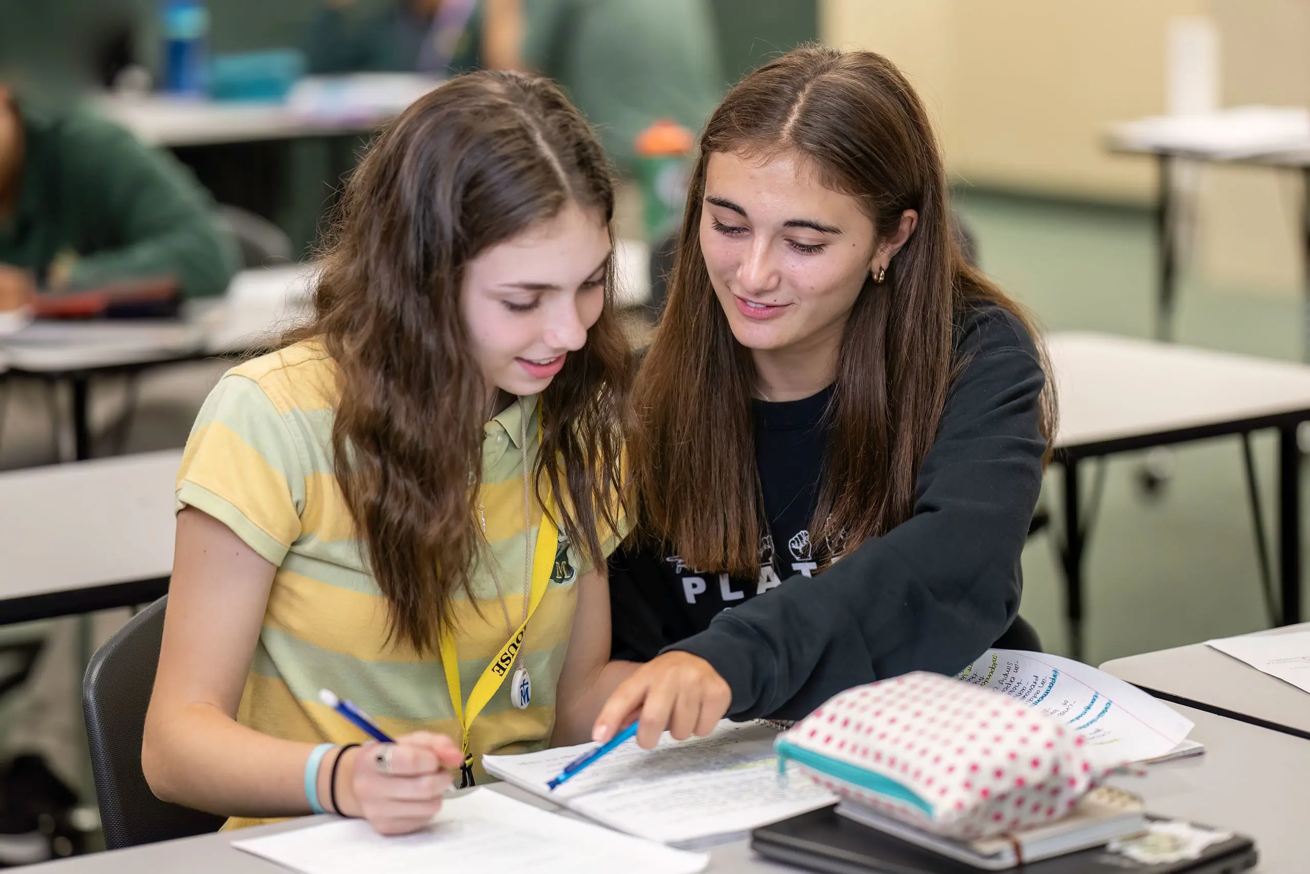 St Vincent St Mary High School students completing classwork.