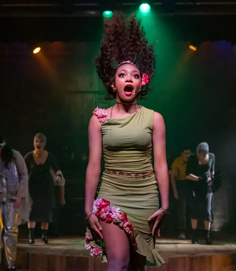 Photo of Student performing in a theater production.